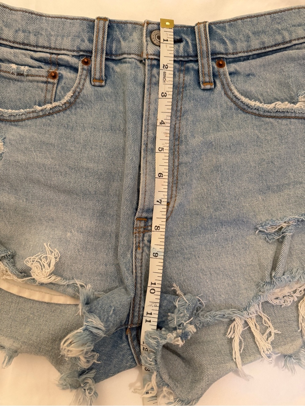 Abercrombie High Rise Mom Shorts Denim Shorts Size 27 or 4 - Picture 6 of 6
